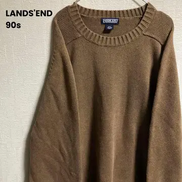 90s LANDS'END 코튼 니트 드리프터 스웨터