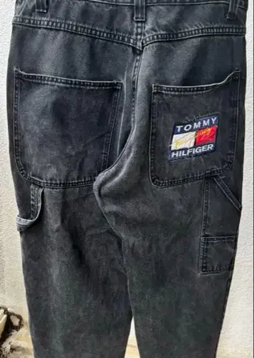 TOMMY HILFIGER 페인터 팬츠 더블니 데님