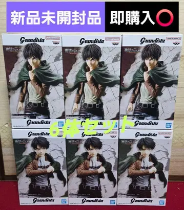 진격의 거인 Grandista 엘렌 예거 리바이 6체 미개봉 새상품