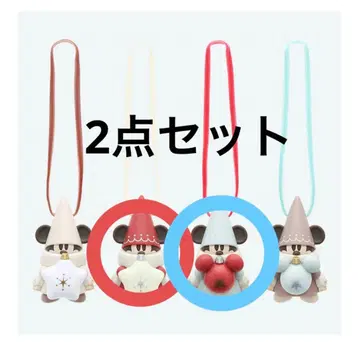 디즈니 캡슐 토이 리루린린 오너먼트 빨간 모자 스카이블루 모자 2개 세트