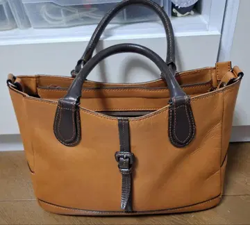 오렌지(브라운) 가죽 핸드백