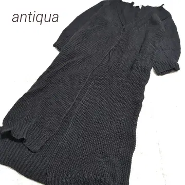 antiqua 패턴 토르소 마네킹 롱 니트 가디건 원피스