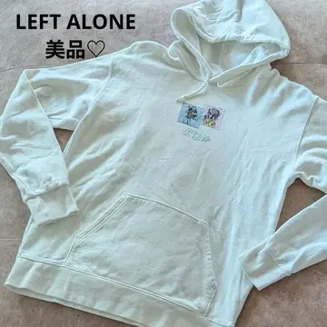 남성용 레프트 얼론 후드티 L 화이트