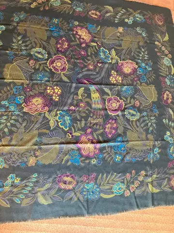 대형 울 실크 스톨