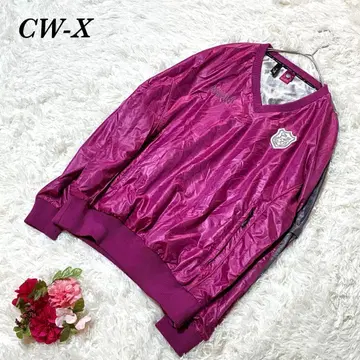 CW-X V넥 풀오버 골프웨어 퍼플 와펜