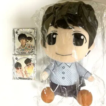 우메하라 유이치로 히요롯토 남자 빅 봉제 인형 캔뱃지