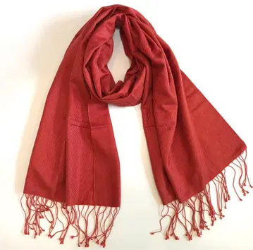 알프스 카와무라 실크 캐시미어 스톨 머플러 오렌지