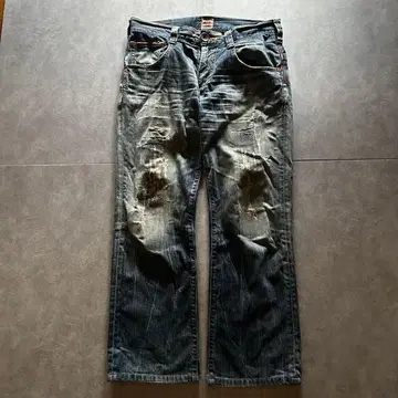 archive grunge edwin fade denim pants