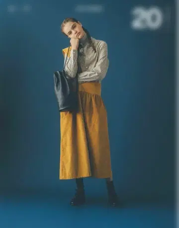 미사용 yarmo 코듀로이 원 숄더 에이프런 스커트