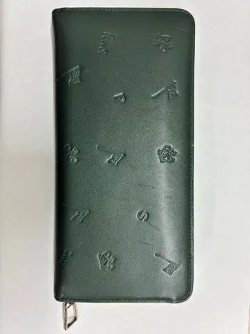 그린 가죽 장지갑 3컴파트먼트