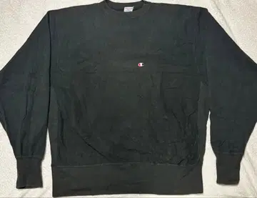 구제 의류 Champion Reverse Weave 블랙 맨투맨