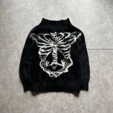 archive grunge born knit y2k black