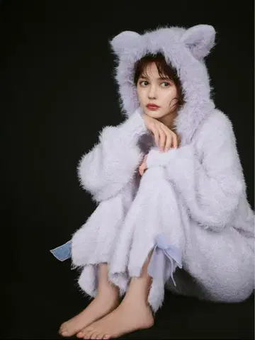 SNIDEL HOME nekonimi 후드티 연보라