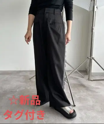 apres jour mignon 레이스 라인 팬츠 블랙