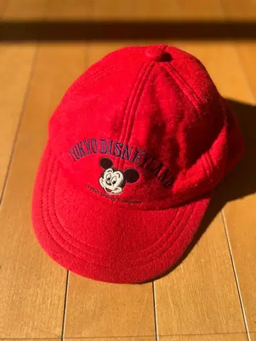 도쿄 디즈니랜드 미키마우스 빨간색 캡 프리 사이즈 레어
