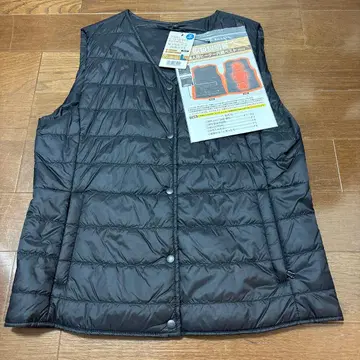 히터 내장 블랙 다운 베스트 L 사이즈