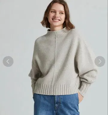 새상품급 투모로우랜드 맥피 라무 캐시미어 빌드넥 풀오버