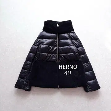HERNO | 정가 17만 인기 모델 에코 퍼 숏 다운 블랙 40