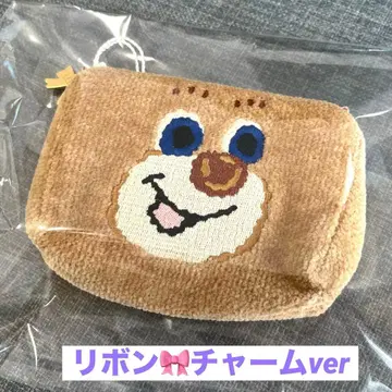 [미사용 새상품] 러브리 바이 페이러 도업 테디 파우치 리본 참