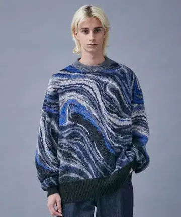 PUBLIC TOKYO 마블 오버 사이즈 니트