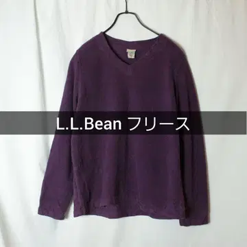 L.L.Bean 퍼플 플리스 V넥 엘엘빈