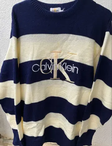 캘빈클라인 Calvin Klein 스트라이프 니트 스웨터