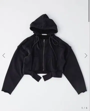 SELENAHELIOS Damaged Sweat Parka(BLACK)