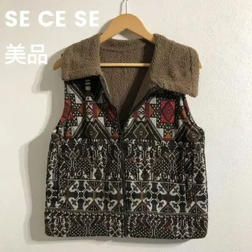 SE CE SE*브라운 베스트 M 사이즈 새상품급/vintage