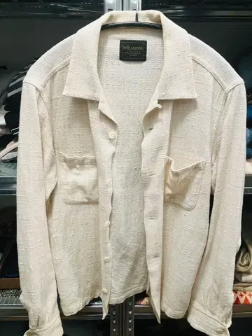 GLADHAND 아이보리 긴팔 셔츠 오픈 카라 셔츠 글래드핸드