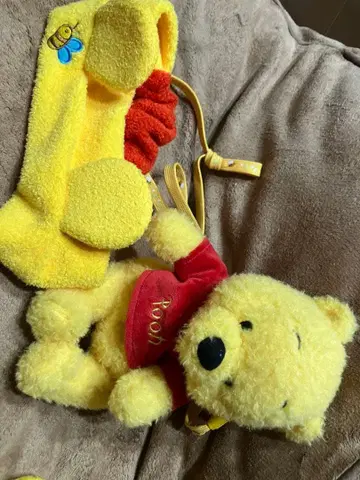 디즈니 리조트 곰돌이 푸 봉제 인형 미니백 헤어밴드