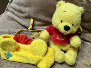 디즈니 리조트 곰돌이 푸 봉제 인형 미니백 헤어밴드