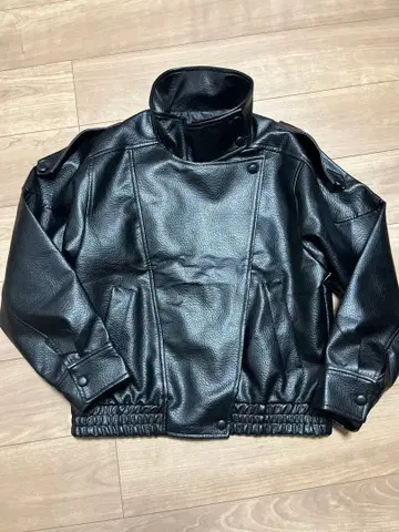 미사용 페이크 가죽 자켓