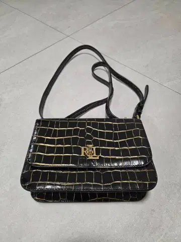 랄프 로렌 여성용 숄더백 악어 엠보싱 소가죽