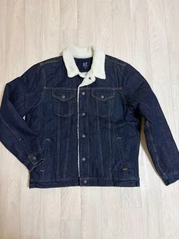 GAP 데님 자켓 L 사이즈 남성용 보아 카라 부착 G