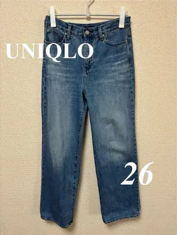 [UNIQLO] 새상품급 와이드 스트레이트 청바지 26 블루 완판템