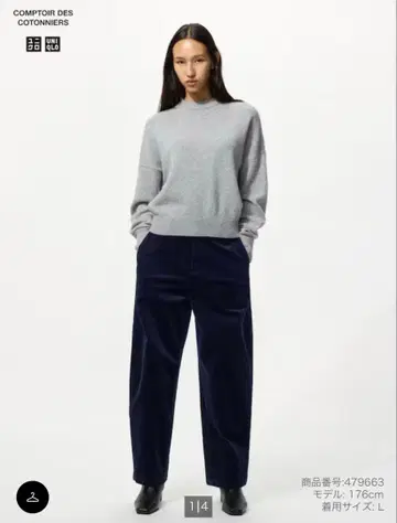 코듀로이 커브 팬츠 유니클로 네이비 미사용 새상품