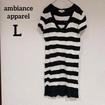 새상품급 ambiance apparel [ L ] 반팔 미니 원피스 V넥