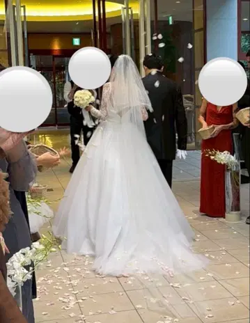 롱 웨딩 베일 빗 포함 3m