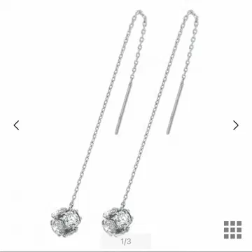 블룸 BLOOM K10 화이트 골드 체인 귀걸이