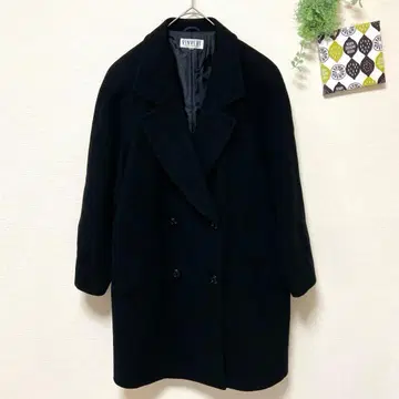 [반베일] 블랙 울 코트 루즈핏 XL 상당 여성용 가을/겨울