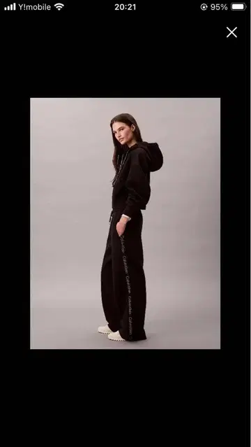 Calvin Klein 로고 테이프 스웨트 팬츠 S 미사용 새상품