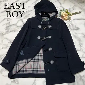 [ 새상품급 ] 이스트 보이 더플 코트 안감 체크 네이비 11 L