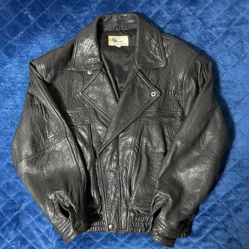 SAN MIRAGE 더블 라이더 가죽 자켓 천연 가죽 짧은 기장 두꺼운