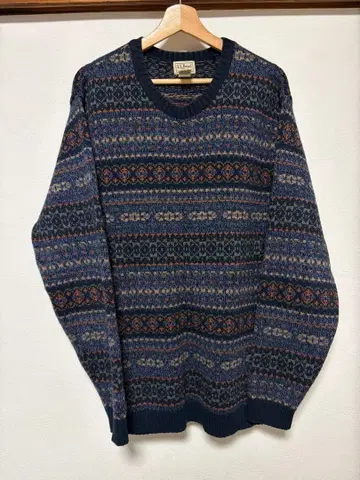 L.L.Bean 총무늬 니트 스웨터 빈티지 L