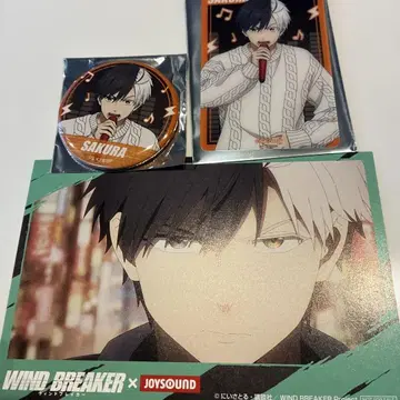 윈블 JOYSOUND 벚꽃 하루카 캔뱃지 윈드브레이커 카드