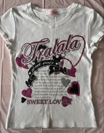 레어 트라라 티셔츠 헤이세이 갸루