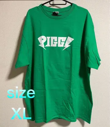 그린 XL 사이즈 T셔츠 로고 프린트