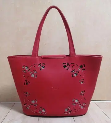 새상품급 Dakota 다코타 컷워크 가죽 토트백 레드