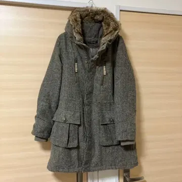 Ciao Panic 후드 부착 그레이 코트 아우터