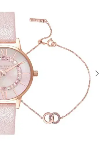 올리비아 버튼 팔찌 액세서리 로즈 골드 핑크